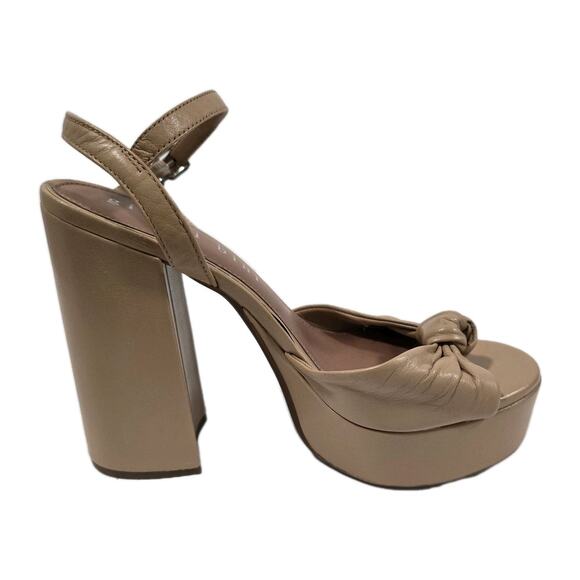 Gianni Bini Nude Heesl Jeess Southern Carrie Knotted Bow Platform Sandals 8.5 - Picture 7 of 11